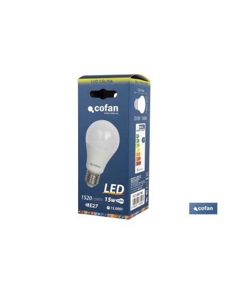 BOMBILLA LED STD 15W E27 240º 1.520LM 3000K