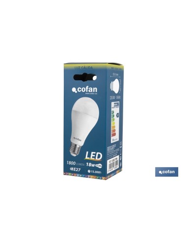 BOMBILLA LED STD 18W E27 240º 1.800LM 3000K