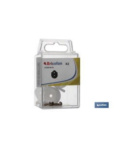 BLÍSTER DE 2 UDS. SOPORTE MARRÓN PARA BARRA DE ARMARIO VENTA UNITARIA 2