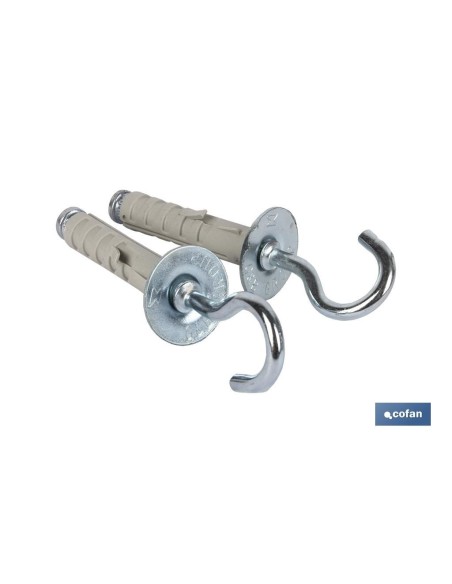 BL 2 UDS TACO NYLON CON GANCHO 4X40