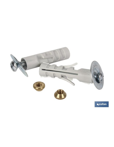 BL 2 UDS TACO NYLON CON TORNILLO 5X45