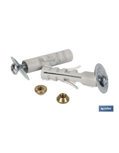 BLÍSTER DE 2 UDS. TACO DE NYLON CON TORNILLO 5X45 VENTA UNITARIA