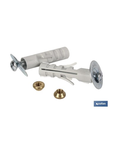 BLÍSTER DE 2 UDS. TACO DE NYLON CON TORNILLO 5X45 VENTA UNITARIA