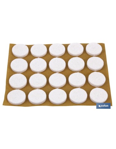 BL 2x20 UDS FIELTRO REDONDO BLANCO 17X3MM