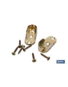 BLÍSTER DE 2 UDS. SOPORTE LATONADO PARA BARRA DE ARMARIO VENTA UNITARIA