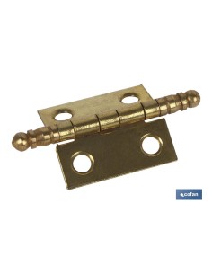 2 UDS BISAGRA HIERRO LATON FIN ALTO 35 X 30