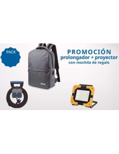 PACK PROLOGADOR DE PARED + PROYECTOR LED RECARGABLE+ MOCHILA SIMON