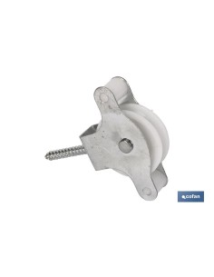 2 UDS. POLEA CON TIRAFONDO 40 MM VENTA UNITARIA