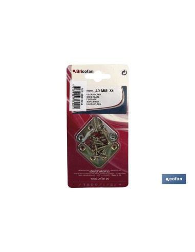 4 UDS. ESCUADRA PLANA 60 MM VENTA UNITARIA