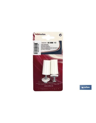 TOPE PERSIANA 40MM BLANCO 2 UDS