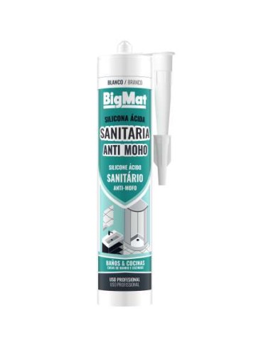 SILICONA ACIDA SANITARIA BIGMAT BLANCA 290ML WOLF GROUP