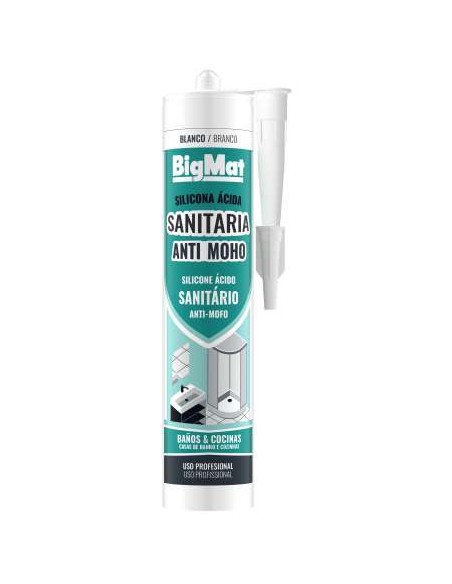SILICONA ACIDA SANITARIA BIGMAT BLANCA 290ML WOLF GROUP