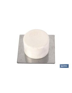 2 UDS. TOPE ADHESIVO BEIGE CON BASE DE ACERO INOX. 40 X 40 VENTA UNITARIA