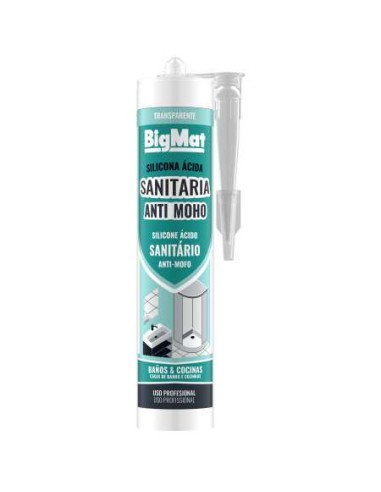 SILICONA ACIDA SANITARIA BIGMAT TRANS 290ML WOLF GROUP