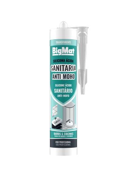 SILICONA ACIDA SANITARIA BIGMAT TRANS 290ML WOLF GROUP