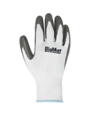 GUANTE BIGMAT PALMA NITRILO T.8 GRIS (PACK 6UDS) JUBA PERSO