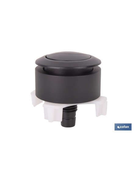 PULSADOR NEGRO DE DOBLE DESCARGA PARA DESCARGADOR MODELO EUME