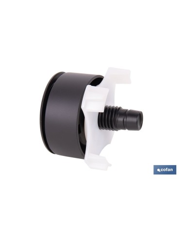 PULSADOR NEGRO DE DOBLE DESCARGA PARA DESCARGADOR MODELO EUME