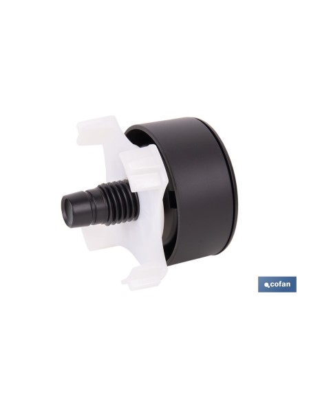 PULSADOR NEGRO DE DOBLE DESCARGA PARA DESCARGADOR MODELO EUME