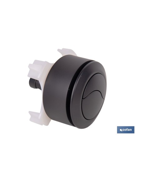 PULSADOR NEGRO DE DOBLE DESCARGA PARA DESCARGADOR MODELO EUME