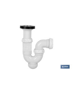 SIFÓN CURVO CON SALIDA Ø32-40 Y VÁLVULA LAVABO BIDÉ 1 1/2 x 70 2