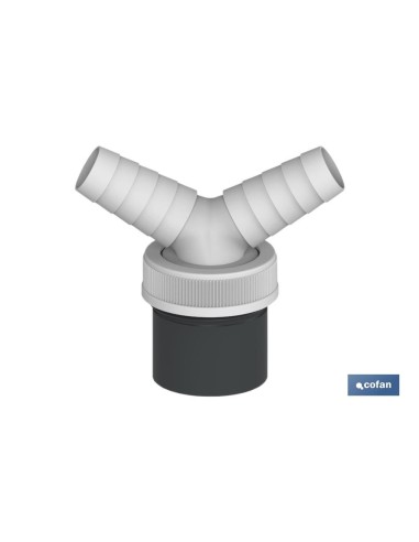 CONEXIÓN PVC Ø40 MM CON TOMA AUXILIAR PARA ELECTRODOMÉSTICOS