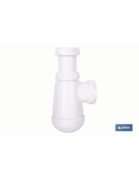 SIFÓN DE BOTELLA CON SALIDA Ø32-40 MM Y RACOR 1 1/2-1 1/4