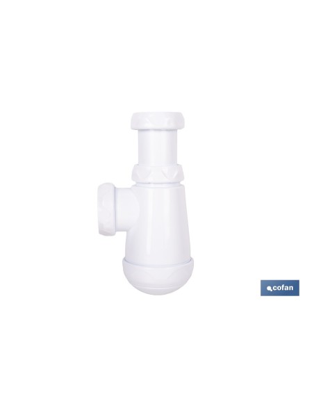 SIFÓN DE BOTELLA CON SALIDA Ø32-40 MM Y RACOR 1 1/2-1 1/4