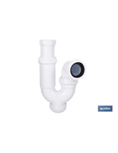 SIFÓN CURVO CON SALIDA Ø32-40 MM Y RACOR 1 1/4