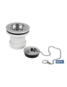 VÁLVULA LAVABO-BIDÉ 1 1/4 x 70 TAPÓN METÁLICO 2