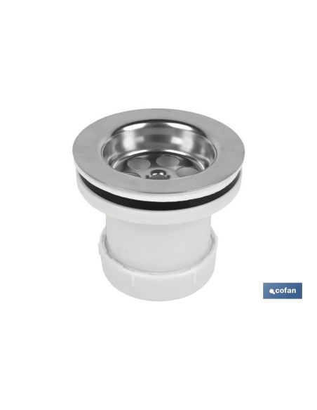 VÁLVULA LAVABO-BIDÉ 1 1/4 x 70 TAPÓN METÁLICO