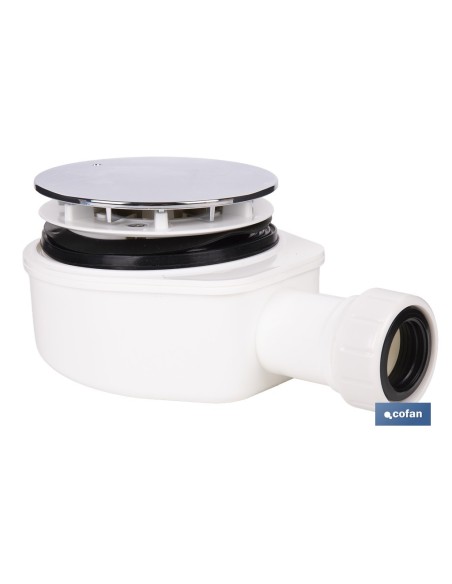 VÁLVULA SIFÓNICA DUCHA EXTRAPLANA CON SALIDA Ø32-40 MM Ø143 MM CON EMBELLECEDOR