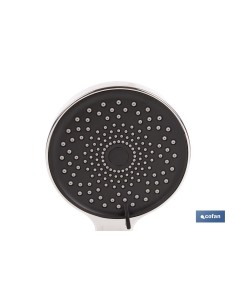 KIT DE DUCHA REDONDA CROMADO CON 3 FUNCIONES 125 X 280 MM 2