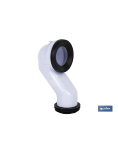 MANGUITO DE CONEXIÓN ACODADO 45° PARA INODORO CON GOMA LABIADA Ø110 MM 2