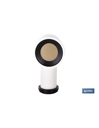 MANGUITO DE CONEXIÓN ACODADO 90° RECORTABLE PARA INODORO CON GOMA LABIADA Ø110 MM