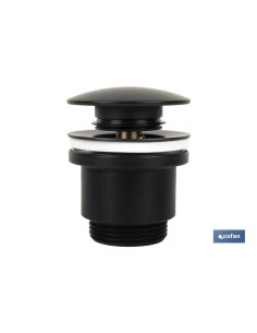 VÁLVULA CLICK-CLACK NEGRA CON TAPÓN GRANDE Ø63 MM