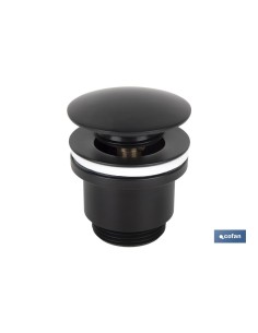 VÁLVULA CLICK-CLACK NEGRA CON TAPÓN GRANDE Ø63 MM 2
