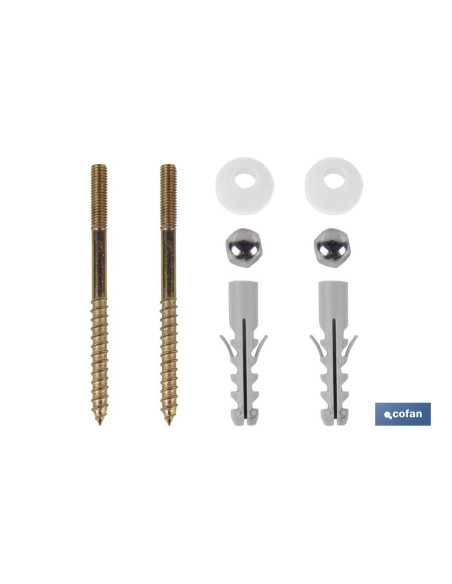 SET 2 PCS TORNILLOS VERTICALES FIJACIÓN INODORO 5 X 75