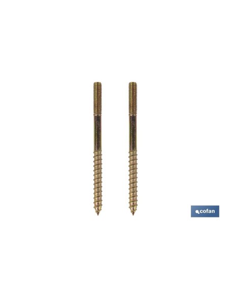 SET 2 PCS TORNILLOS VERTICALES FIJACIÓN INODORO 5 X 75