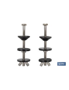 SET 2 PCS TORNILLOS FIJACIÓN TAZA-CISTERNA 6 X 90