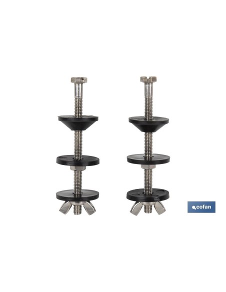 SET 2 PCS TORNILLOS FIJACIÓN TAZA-CISTERNA 6 X 90