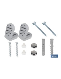CONJUNTO TORNILLOS FIJACIÓN INODORO Y SOPORTE NYLON HORIZONTAL