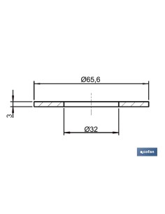 GOMA Ø32 x Ø65,6 x 3 MM CIERRE DESCARGADOR TIPO VICTORIA 2