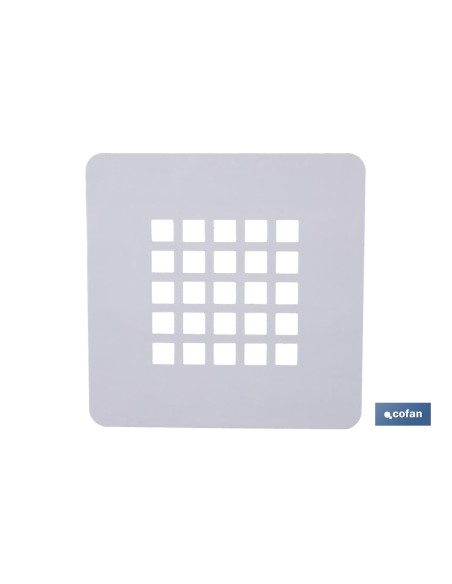 REJILLA DE DUCHA DE ACERO INOXIDABLE CEPILLADO 125 X 125 MM