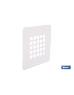 REJILLA DE DUCHA EN BLANCO MATE 125 X 125 MM