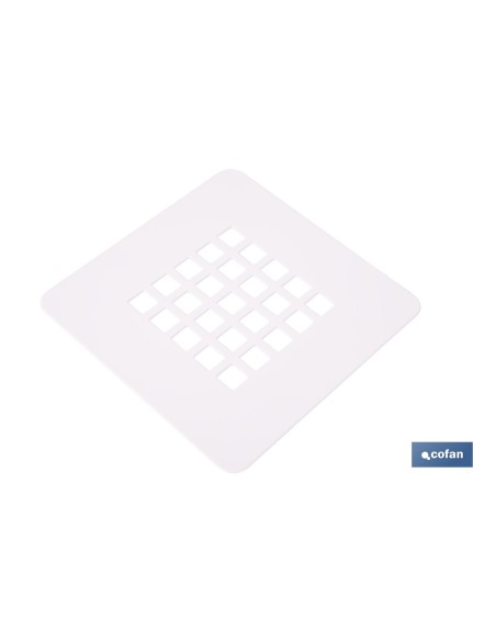 REJILLA DE DUCHA EN BLANCO MATE 125 X 125 MM