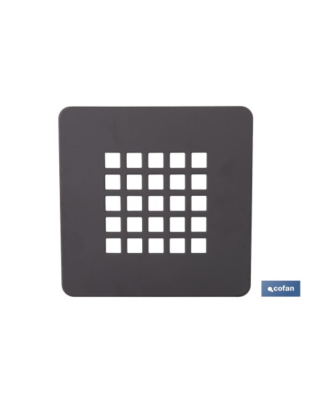 REJILLA DE DUCHA EN NEGRO MATE 125 X 125 MM