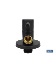 VÁLVULA DE ESCUADRA 1/2 x 1/2 MODELO LUX NEGRA 2