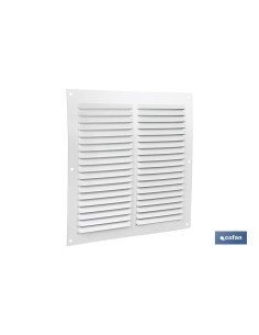 REJILLA DE VENTILACIÓN ALUMINIO BLANCO 20 X 20 CM