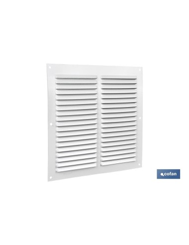 REJILLA DE VENTILACIÓN ALUMINIO BLANCO CON MOSQUITERA 20 X 20 CM venta unitaria